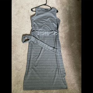 Banana Republic Grey Stripe Dress, Size S